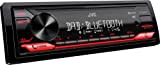 JVC KD-X282DBT USB-Autoradio mit DAB+ & Bluetooth Freisprecheinrichtung (USB, AUX-In, 1 x Pre-Out 2,5V, Soundprozessor, 4x50 W, rote Tastenbeleuchtung)