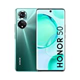 HONOR 50 Smartphone 5G, Mobiltelefon ohne Simlock mit 6+128 GB und 108-MP-Kamera, Dual-SIM Handy, Abgerundetem 6,57-Zoll-Bildschirm mit 120 Hz und Android 11, Globale Version Emerald Green