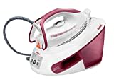 Tefal SV8012 Express Anti-Calc Dampfbügelstation | 2800 Watt | Dauerdampfmenge: 120 g/Min. | Dampfstoß: 400 g/Min. | Kapazität Wassertank: 1,8 Liter | Anti-Kalk-Kollektor | Weiß/Altrosa