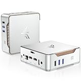 NiPoGi Mini PC 16GB RAM,Windows 11 Pro Desktop Intel Celeron J4125,256GB ROM Computer,Micro Home Office 2.5-inch SSD/ 4K Dual HDMI+VGA/Gigabit Ethernet/ 4 USB/ 2.4G+5G WiFi/ BT4.2,GK3-16-256,Silber