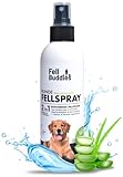 FellBuddies® Fellpflege Spray - Ideale Pflege bei Verfilzungen & Knötchen - Verbessert Geschmeidigkeit & Kämmbarkeit | Sanfte Hunde Naturkosmetik