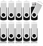 KOOTION 10 Stück USB Sticks 32GB Speichersticks Set USB 2.0 10 STK Memory Stick Metall 32G Thumb Drive 10er Pack Flash-Laufwerke Speicher Sticks 32 Gbyte Flash Sticks USB Flash Drives Bunt, Schwarz