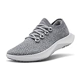 Allbirds Herren Tree Dasher 2 Active Sneaker, atmungsaktiv, maschinenwaschbar, Schnürschuhe, Fitnessschuhe, für Walking, Laufen, Fitnessstudio, Mittelgrau (hellgraue Sohle), 41.5 EU