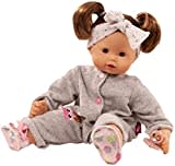 Götz 2327113 Maxy Muffin Popsicle Puppe - 42 cm große Babypuppe mit braunen Schlafaugen, braune Haare und Weichkörper - Weichkörperpuppe in 7-teiligen Set