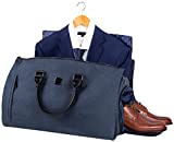 HUGH BUTLER Weekender Herren - Kleidersack Reisetasche - 4in1 - Anzugtasche - für Kleidung, Laptop, Schuhe, Kulturbeutel - Dunkelgrau Kleidertasche