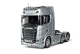 Tamiya 56373 1:14 RC Scania 770 S 6x4 Silber vorlackiert - Bausatz zum Zusammenbauen, RC Truck, fernsteuerbarer, Lastwagen, LKW, Konstruktionsspielzeug, Modellbau