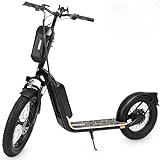 Elektro Scooter mit Straßenzulassung ABE E-Scooter Elektroroller eKFV Zulassung Faltbar Roller EScooter - schwarz (Schwarz - 12,5 Ah)