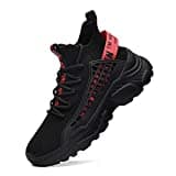 FUSHITON Turnschuhe Herren Sportschuhe Laufschuhe Joggingschuhe Sneakers Freizeit Schuhe Outdoor Straßen Traillauf Fitnessschuhe (Schwarz,43 EU)