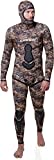 Cressi Men's Katana Man 2-Pieces Wetsuit Zweiteiliger Neoprenanzug aus 7 mm Neopren zum Freitauchen und Angeln, Camo Hellbraun, XXXL