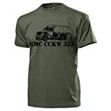 GMC CCKW 353 US Army Truck LKW Oldtimer Militär WW2 Korea 6x6 T Shirt #15718, Größe:L, Farbe:Oliv