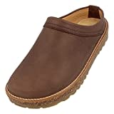 HAFLINGER Travel-Classic Eleganter Clog aus Leder mit Gummisohle Braun (Dunkelbraun 748), Gr. 43