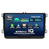 XTRONS 9 Zoll Android 13 Autoradio mit Navi Für VW Skoda SEAT Octa Core 8GB 256GB Eingebaut 4G LTE CarAutoPlay Android Auto AKM DSP HD Ausgang Optional OBD DVR DAB TPMS