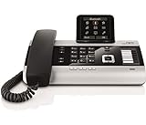 Gigaset DX800A Schnurgebundenes All-In-One DECT-Telefon mit großem Farbdisplay, ISDN-Anschluss für 6 Geräte, VoIP-Funktion, Bluetooth, 1000 Kontakte, brillante Audioqualität, titanium