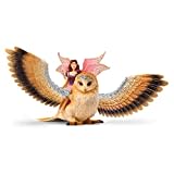 schleich BAYALA 70789 Fliegende Fee mit Funkel Eule Spielset - Zauberhafte Fee und Eulen Figur, Fantasievolles Eule und Elfen Spielset, Figuren Set ab 5 Jahren