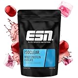 ESN ISOCLEAR Whey Isolate Protein Pulver, 1000g, Fresh Cherry, Proteinlimo mit fruchtig leckerem Geschmack, clear Whey, geprüfte Qualität - made in Germany