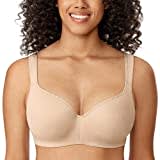 DELIMIRA Damen T-Shirt BH mit Bügel Nahtloser Große Größen Gepolstert Beige 75F