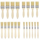 Kurtzy 20 STK Pinselset Profi Malerpinsel Set –Holz Pinsel 5,08/3,81/2,54/1,27 cm Pinsel Set für Farbe, Lack, Beizen, Klebstoff - Pinselset Maler, Lasurpinsel Set, Lackpinsel Set zum Streichen, DIY