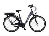 FISCHER E-Bike City, CITA ECU 1401 Elektrofahrrad für Damen und Herren, RH 44 cm, Frontmotor 32 Nm, 36 V Akku, anthrazit matt, 28 Zoll