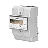 Virone EM-3 Digitaler Wechselstromzähler Dreiphasen Energiezähler, 80A 4,3 Module, DIN TH-35mm