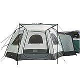 Skandika Busvorzelt Pitea Dome | Freistehend, für 2-4 Personen, Stehhöhe 2,2 m, 10,4 m² Wohnbereich, 3 Eingänge, Folienfenster, Moskitonetz, 3000 mm Wassersäule | Zelt für Auto, Bus, Van, Bulli