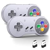 miadore 2 X Wireless SNES Controller, 2.4GHz USB Empfänger, USB SNES Controller für Switch/Switch OLED, Windows PC, MAC OS, Raspberry PI, Steam Deck