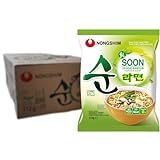 Nong Shim Instantnudeln Soon Veggie Ramyun – Koreanische Gemüse Ramen Suppe mild - schnelle Zubereitung – 20er Vorteilspack à 112g