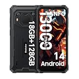 Blackview BV6200 Pro 13000mAh Outdoor Handy Ohne Vertrag Android 14,18GB+128GB Outdoor Smartphone Wasserdicht,98DB Lautsprecher,Helio P35 2.3Ghz,6.56" HD+ Baustellenhandy, Dual 4G/OTG/GPS/13MP/NFC