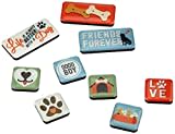 Nostalgic-Art Retro Kühlschrank-Magnete PfotenSchild Friends – Geschenk-Idee für Hunde-Besitzer, Magnetset für Magnettafel, Vintage Design, 9 Stück, 9