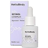 HelloBody 1,2% RETINOL COMPLEX Booster (15 ml) – das regenerierende & straffende Schönheitselixier – Anti Aging Hautpflege mit Retinol, Bakuchiol und luxuriösem Kahai-Öl