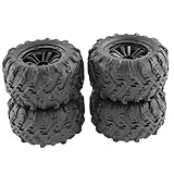 4 Stück RC Auto Gummireifen, Rallyereifen Radreifen Set Ersatzteile, RC Car Rubber Tires Wheel Tires Set, Crawler Reifen Gummi All Terrain Radreifen für 1/12 1/14 1/16 Modell LKW