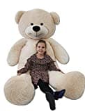 Odolplusz Teddybär 220cm GIGANT Groß Teddy Bear Plüschbär Stofftier Kuscheltier Plüschtier XXL, beige