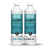 bio-chem Allzweckreiniger Konzentrat - Extrem leistungsstark für hygienische Sauberkeit - 2x 1000 ml - Multi Clean Kraftreiniger Küchenreiniger - für den gesamten Haushalt, Küche, Bad, Wohnzimmer