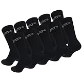 Caterpillar Performance Socks 10 Paar Herrensocken, Einlegesohle und Spann aus Schwamm, verstärkte Spitze und Ferse, Baumwolle (Schwarz, 39-42)