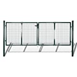 vidaXL Gartentor 289x125/306x175cm Doppeltor Zauntür Tor Garten Zaun Pforte