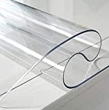 GSPURS Glasklar Folie PVC Tischabdeckung Tischfolie Transparent Tischdecke Kunststoff Schutzfolie Tischschoner Tischschutzfolie Für Küche Restauran1mm(Size: 115x275cm/45x108in)