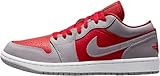 NIKE Damen Air Jordan 1 Low UNC Basketballschuh, Gym Rot/Zement Grau-schwarz, 38 EU