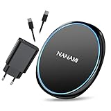 NANAMI Wireless Charger mit 20W USB C PD Adapter, 10W Schnelles Drahtloses Ladegerät für Samsung Galaxy S24 S23 S22 S21 S20 Ultra Plus, 7.5W Qi Ladegerät für iPhone 16 15 14 13 12 11 Pro Neue Airpods