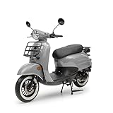 Motorroller Retro Roller Luna Grau 50ccm 45 kmh Moped Scooter Euro 5