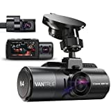 VANTRUE N4 3 Lens 4K Dashcam Auto 2.5K+ 2.5K+ 1080P vorne hinten innen, HDR/ 30FPS Kamera, 3 Channel Bewegungsüberwachung Dash Cam Infrarot Nachtsicht, 2.45” Hitzebeständig, Max 512GB