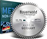 Bayerwald - HM Kreissägeblatt - Ø 305 mm x 3,2 mm x 30 mm | Trapezflachzahn negativ (96 Zähne) | Kombinebenlöcher | Alukreissägeblatt für NE-Metall & Kunststoff