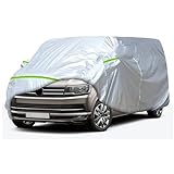 Autoabdeckung Vollgarage Abdeckplane Auto Kombipassend für VW T5 T6, Atmungsaktiv Autoabdeckung Große Car Cover Winter Sommer mit Seitentür-Reißverschluss