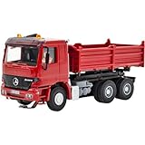 8014 MB ACTROS 3-achs Muldenkipper m.Rundumleuchten, rot, Basis, Funktionsmodel