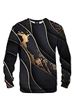 Mr. GUGU & Miss GO Herren Sweatshirt Eriks schwarz-gold XXL