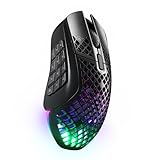 SteelSeries Aerox 9 Wireless - RGB Gaming-Mouse mit Öffnungen in der Oberfläche - Federleichtes, wasserabweisendes Design - 18 Tasten - Bluetooth/2,4 GHz – Optischer TrueMove Air-Sensor mit 18.000 DPI