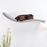 COSY AND DOZY Katzenbett Wand - Katzenliege Wand - Wandliege Katze - Wandbett Katze - Katzenbretter für die Wand - Regal Katze Wand Liegeplatz - Soft Grey Ahorn Bett Katzenmöbel Wand bis 25 kg