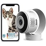 PetTec® Cam Lite - Haustierkamera Hundekamera mit App [OHNE ABO-Falle] - Katzen & Hunde Kamera Zuhause mit Bewegungserkennung & Nachtsichtfunktion - Pet Cam mit Geräuscherkennung & Sprachfunktion