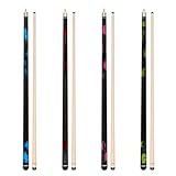 GARSEN 4 Stück Billard-Queue-Stick, 147,3 cm, 510 g, 538,6 g, 595,3 g, Billard-Haus, Bar, Pool-Queue