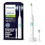 Philips Sonicare ProtectiveClean 4300 elektrische Zahnbürste, Schallzahnbürste mit zwei Intensitätsstufen, Drucksensor und Timer, Weiß, Modell HX6807/51