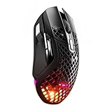 SteelSeries Aerox 5 Wireless – RGB Gaming-Mouse mit Öffnungen in der Oberfläche – Federleichtes, wasserabweisendes Design – 9 Tasten – Bluetooth/2,4 GHz – Optischer TrueMove Air-Sensor mit 18.000 DPI