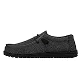 HEYDUDE - Wally Sox Herren - Slip on Schuhe - Mokassin Stil, Micro Total Black, 44 EU